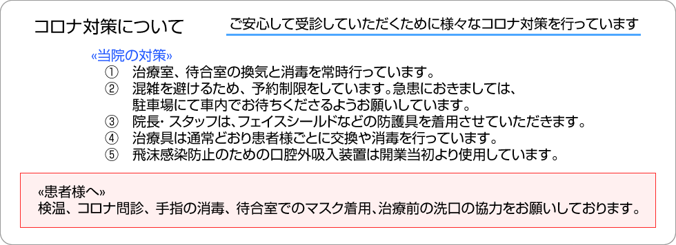 新型コロナ対策について